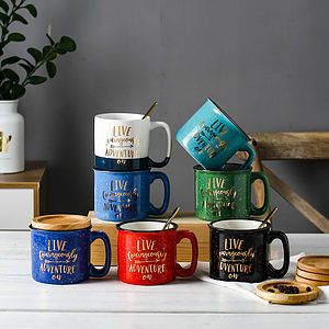 13.5oz Decoration Firing Campfire Mug Ceramic Coffee Cup