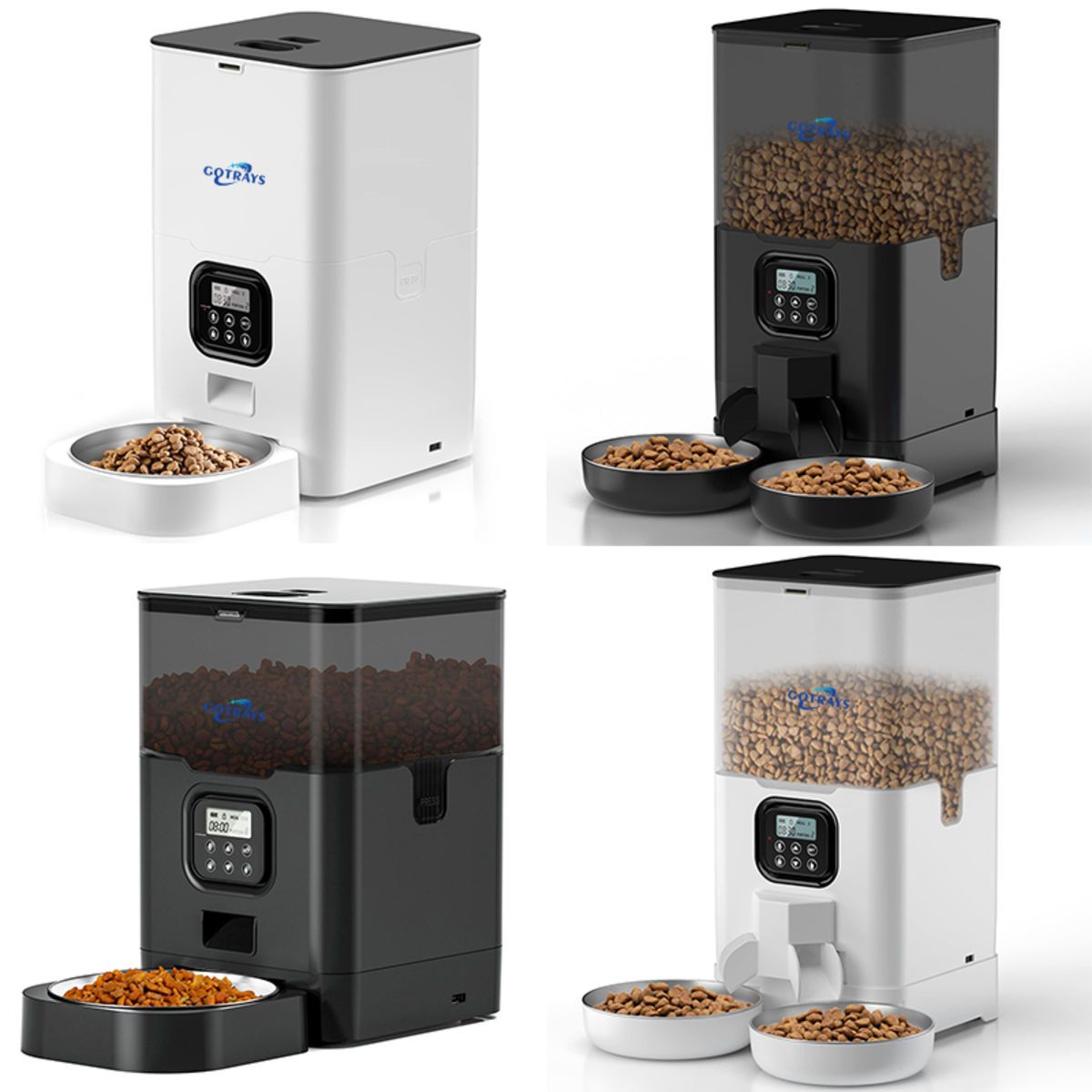Automatic Pet Feeders Dry Food Dispenser with Desiccant Bag