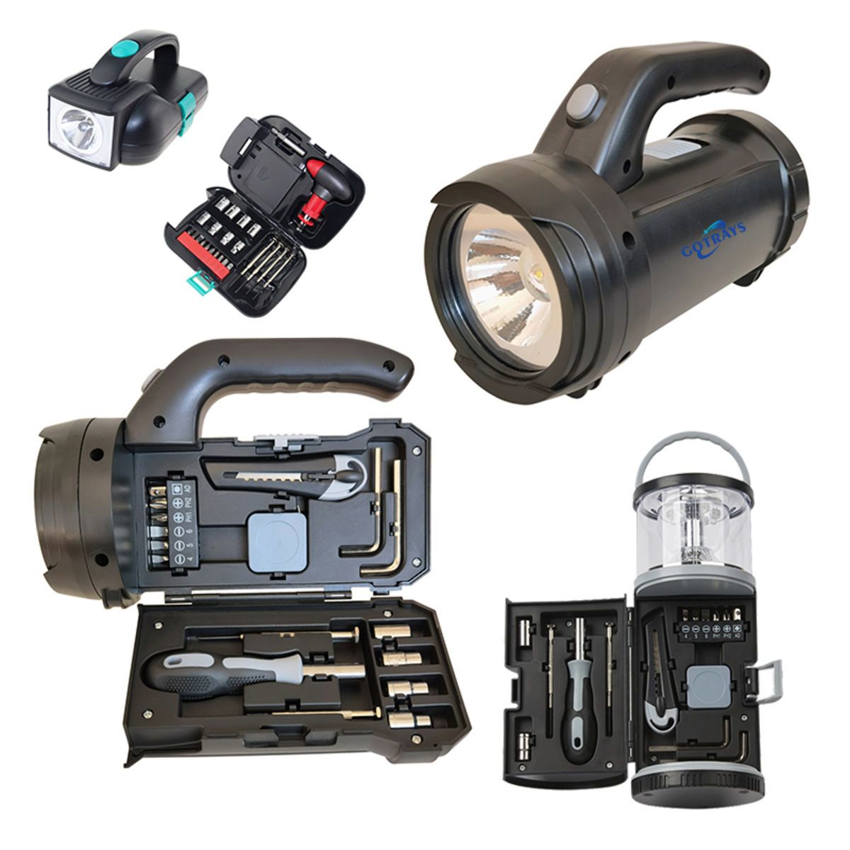 LED Flashlight Household Tool Kit,Includes Miniature Set