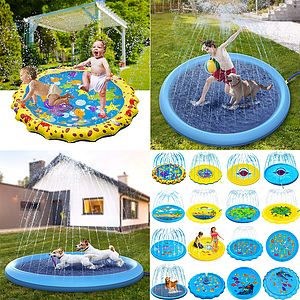 39- 67'' Inflatable Splash Pad,Sprinkler Play Mat Water Toy