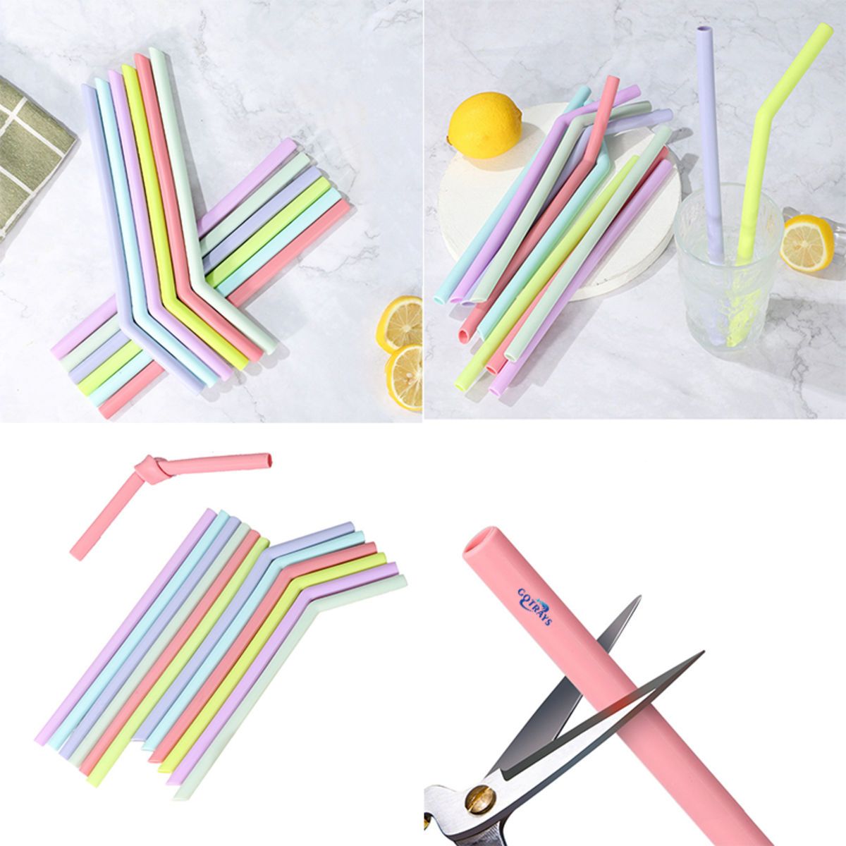 Imprint Personal Straight Bent Reusable Silicone Straws