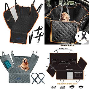 Pet Dog Hammock Car Seat Cover Mat Protector for Backseat