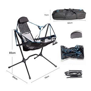 Hammock Camping Folding Rocking Chair with Cup Drink Holder