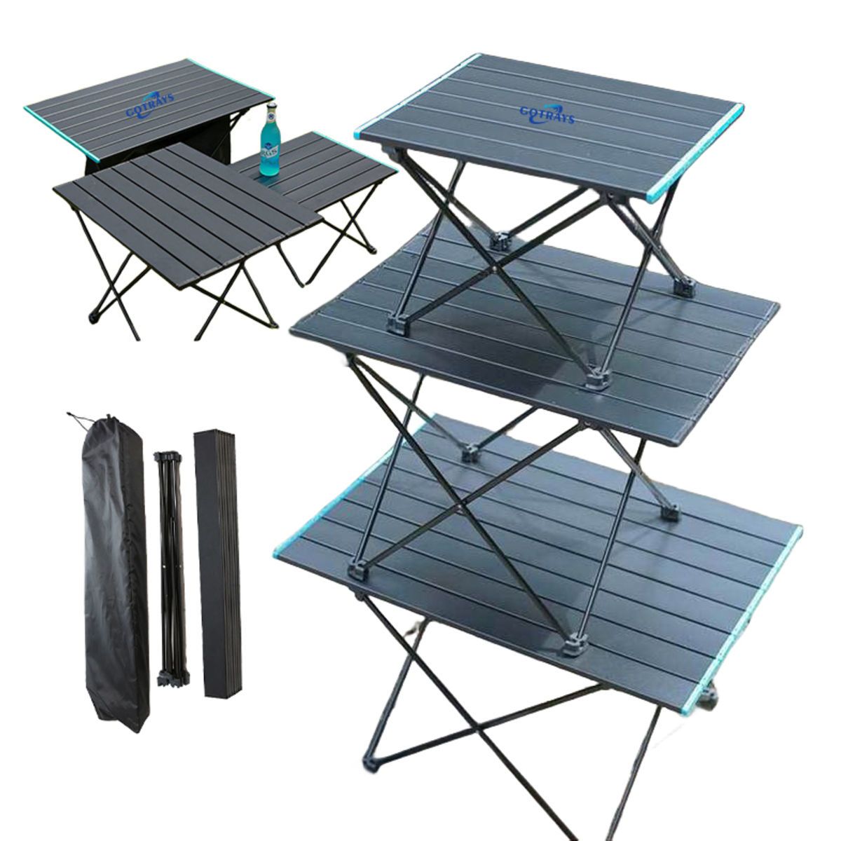 Portable Foldable Camping Table Ultralight Aluminum Beach