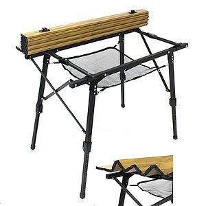 SmartFlip Bamboo Portable Outdoor Picnic Folding Table