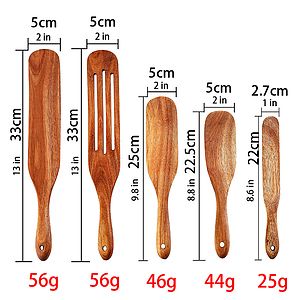 Wood Spurtles Kitchen Set, Acacia Wooden Spoons