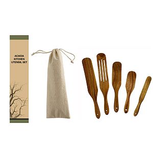Wood Spurtles Kitchen Set, Acacia Wooden Spoons
