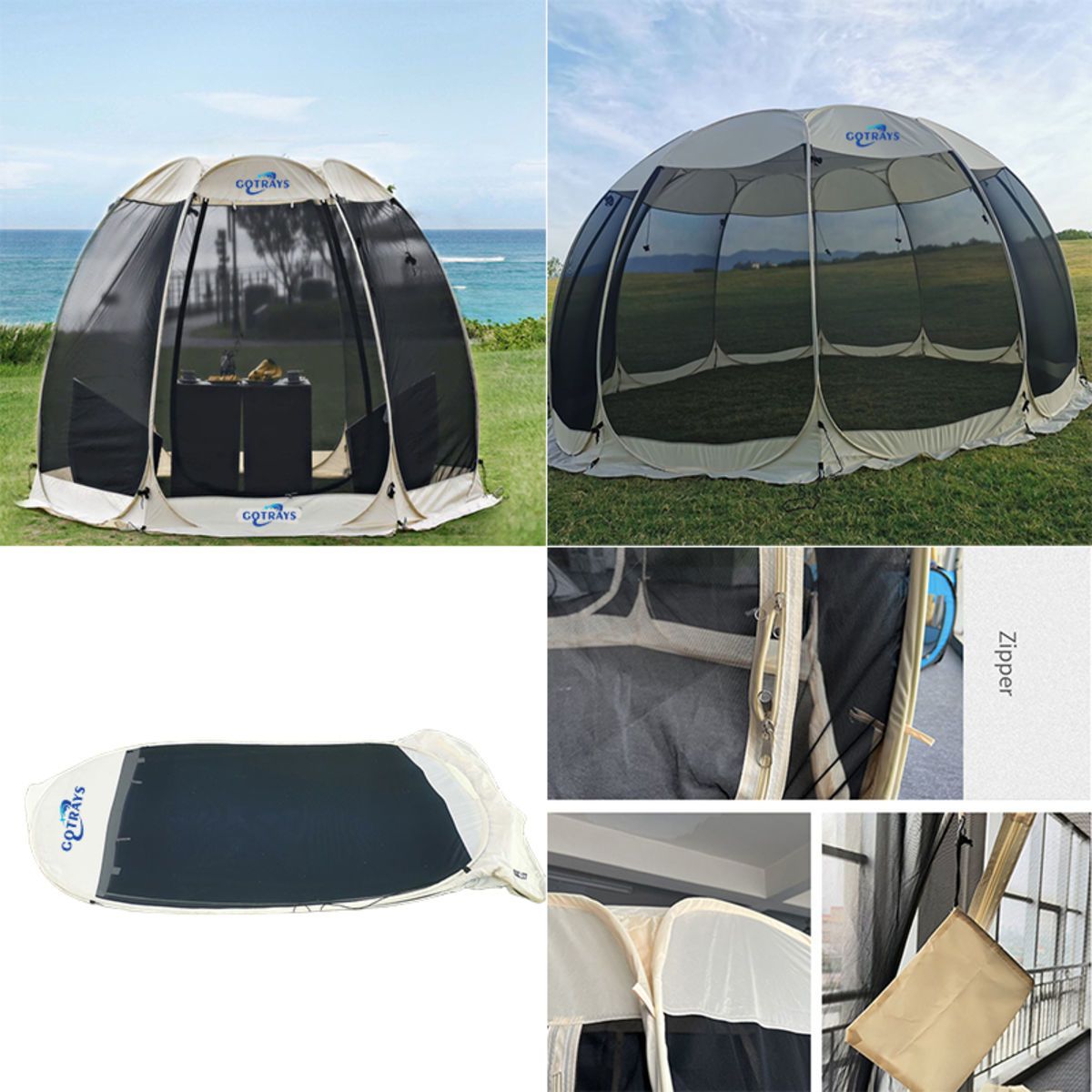 Instant Pop Up Screen House Room Outdoor Camping Tent Canopy