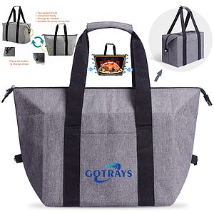 Large Carrying Insulated Cooler Bag Tote Can Change Shape