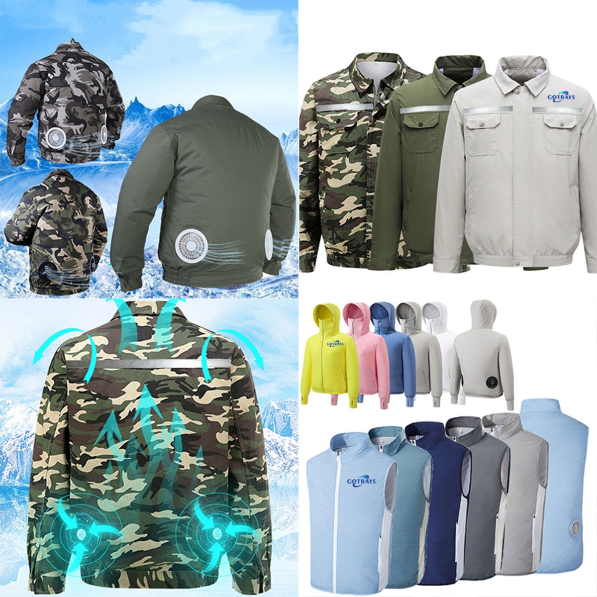 Cooling Fan Jacket Heatstroke Prevention Air Conditioned