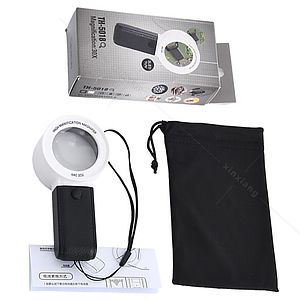 3X with 45x Mini Magnifying Glass with LED-Evenly Lit Viewing Area-The Best Lighted Magnifier