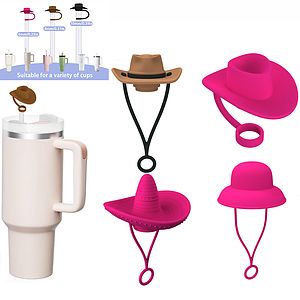 Silicone Straw Covers Cap Topper Reusable Dust-Proof Tips