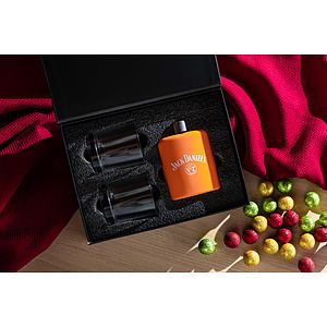 6 oz Flask & 10 oz Island Rocks Glasses - Gift Set