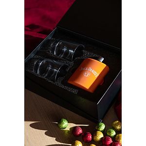 6 oz Flask & 10 oz Island Rocks Glasses - Gift Set