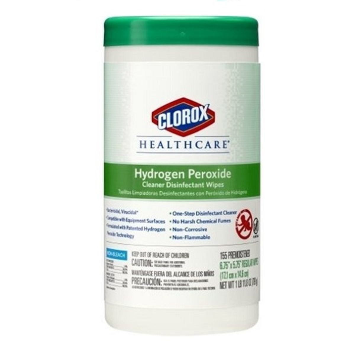 Clorox hydrogen peroxide 155 wipe count Corporate Specialties