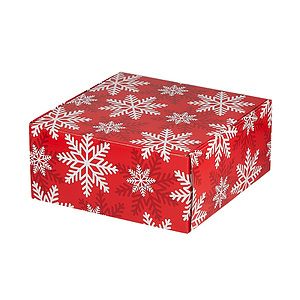 Red Snowflake Holiday Gift Box