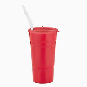 22 oz Reusable Plastic Party Cup With Lid
