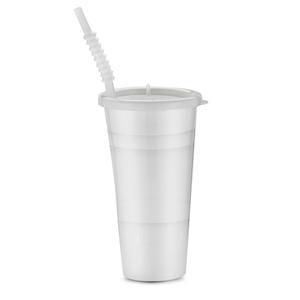 22 oz Reusable Plastic Party Cup With Lid