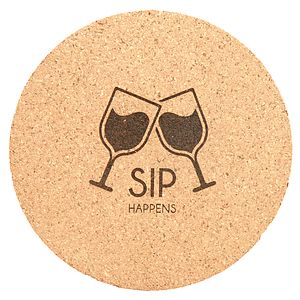 Round Natural Cork Coasters (4)