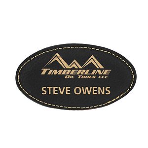 Leatherette Oval Badge 1.75x3.25