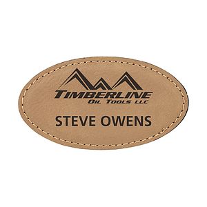 Leatherette Oval Badge 1.75x3.25