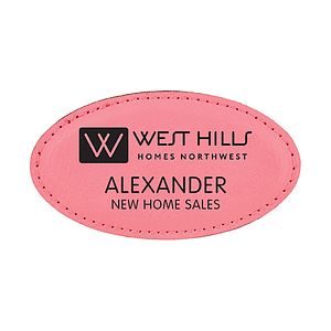 Leatherette Oval Badge 1.75x3.25