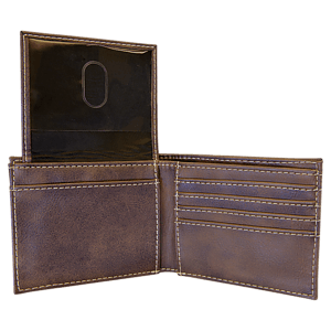 Leatherette Bifold Wallet wFlip ID Display
