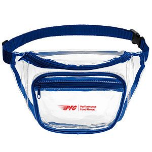 Clear PVC Fanny Pack with Dual Pockets  Large