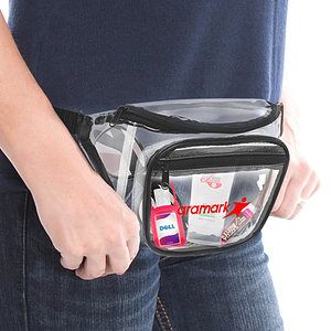 Clear PVC Fanny Pack with Dual Pockets  Large