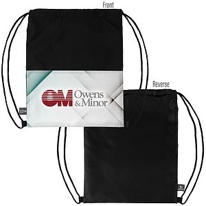 Dye Sublimation 300D Polyester Drawstring Backpack