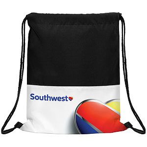 Dye Sublimation 300D Polyester Drawstring Backpack
