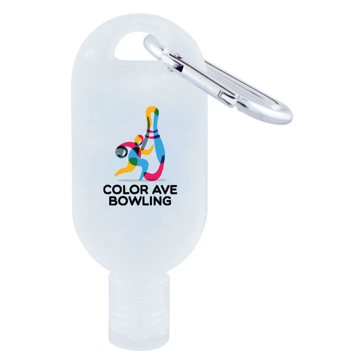 1 oz. ml hand sanitizer gel with carabiner