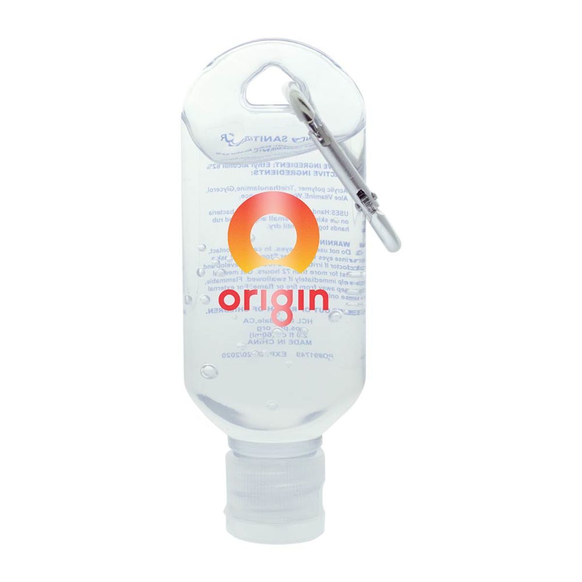 2 oz. Hand Sanitizer Gel w Carabiner