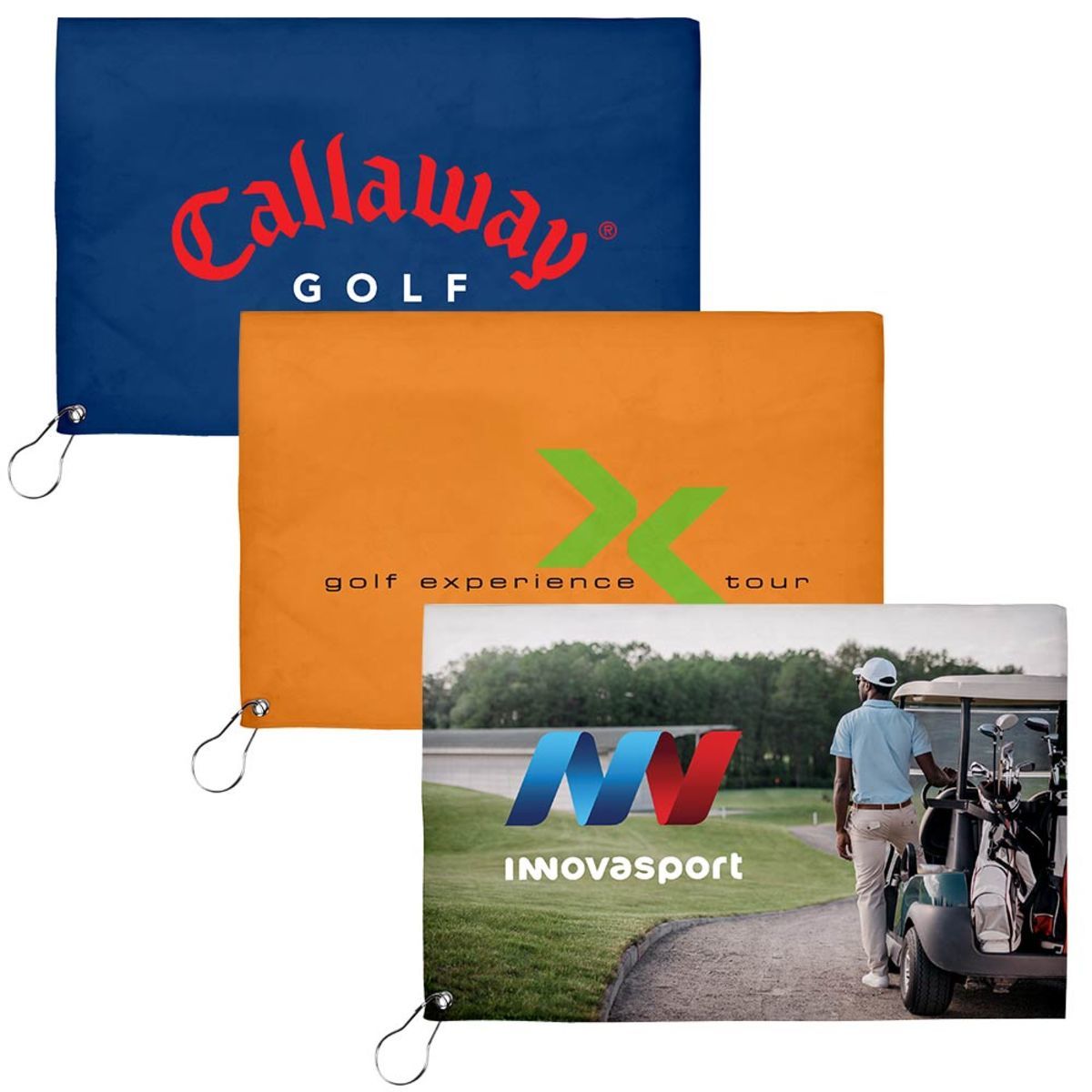 17x11 sublimated golf towel 200gsm Corporate Specialties