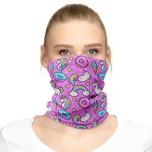 Face Mask Tube Neck Gaiter With Colorfull Custom Graphic Dye Sublimation Print