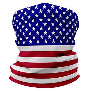 Face Mask Tube Neck Gaiter With Full Color Graphic Dye Sublimation Print Flag