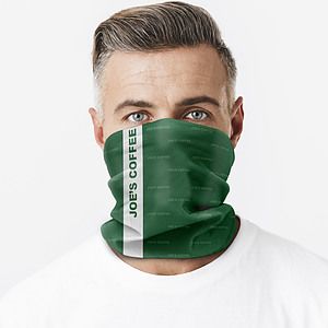 Face Mask Tube Neck Gaiter With Full Color Graphic Dye Sublimation Print Logo