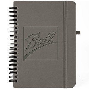 Spiral Bound 5x7 Premium PU Leather Notebook with Pen Holder