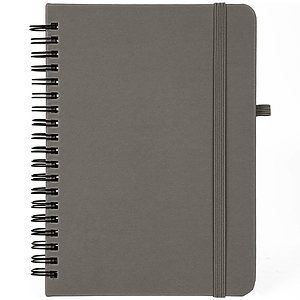 Spiral Bound 5x7 Premium PU Leather Notebook with Pen Holder