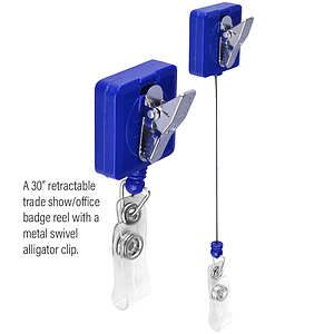 Square-Shaped Retractable Badge Holder