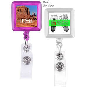 Square-Shaped Retractable Badge Holder