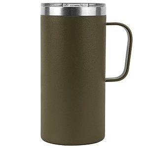 Vacuum Insulated Tall Mug With Drip-Free Clear Sip-Lid, Powder Coating And Copper Lining (20oz.)