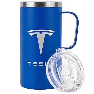 Vacuum Insulated Tall Mug With Drip-Free Clear Sip-Lid, Powder Coating And Copper Lining (20oz.)
