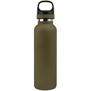 Vacuum Insulated Water Bottle With Powder Coating, Copper Lining And Twist Off Cap With Carry Hand