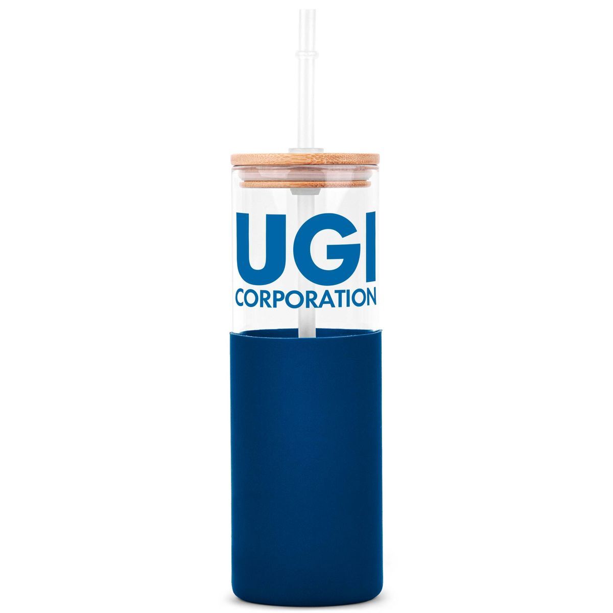 18oz. Glass Tumbler with Bamboo Lid, Straw  Silicone Sleeve