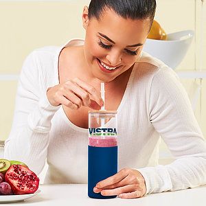 18oz. Glass Tumbler with Bamboo Lid, Straw  Silicone Sleeve