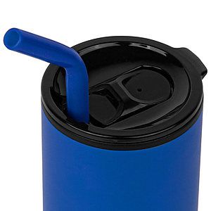 Cardiff 18oz. Double Wall Stainless Steel Mug wStraw