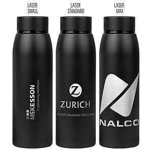 The Cobra 20oz. Powder-Coated Stainless Steel Water Bottle