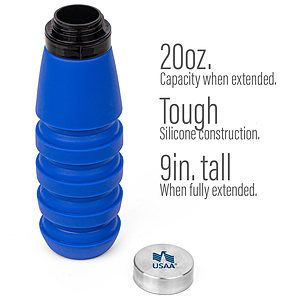 The Whirlwind 20 oz. Collapsible Silicone Water Bottle