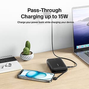 Belkin Power Bank 10K with Integrated Cable